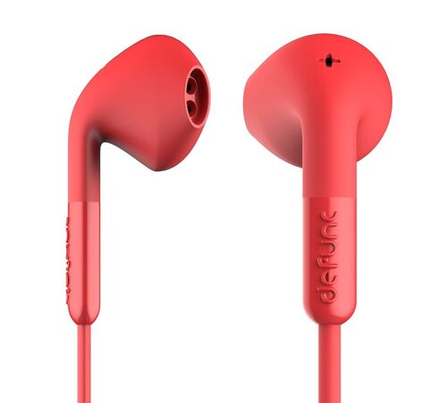 Defunc PLUS HYBRID In-Ear Earbuds Ενσύρματα Ακουστικά σε κόκκινο χρώμα