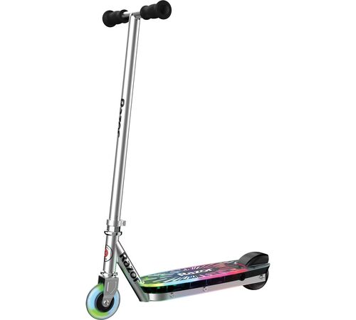 Razor Παιδικό Ηλεκτρικό Πατίνι Color Rave με μέγιστη ταχύτητα 12 km/h κατάλληλο για παιδιά 8 ετών και άνω σε χρώμα Silver