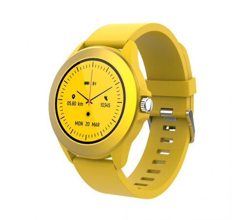 Forever Smartwatch με παλμογράφο Colorum CW-300 xYellow σε κίτρινο χρώμα