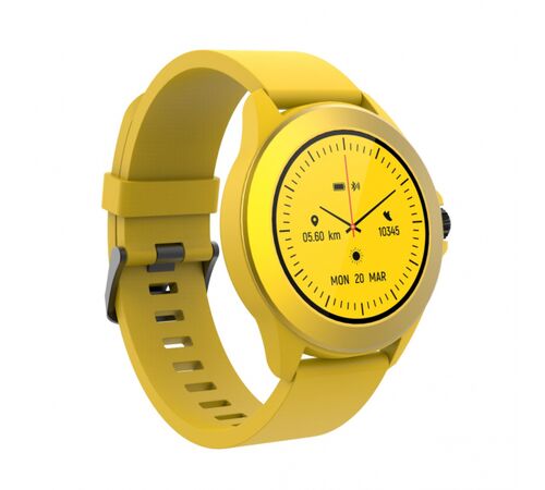 Forever Smartwatch με παλμογράφο Colorum CW-300 xYellow σε κίτρινο χρώμα