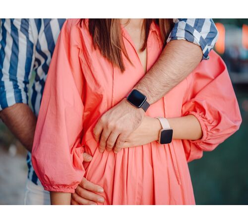 Forever ForeVigo 2 SW-310 Smartwatch με Παλμογράφο και δύο λουράκια (Μαύρο)