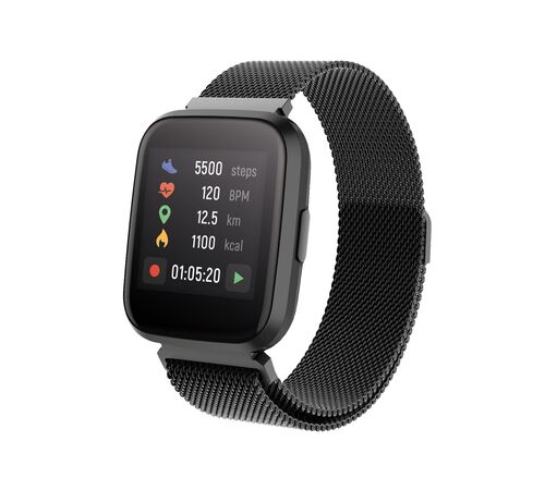 Forever ForeVigo 2 SW-310 Smartwatch με Παλμογράφο και δύο λουράκια (Μαύρο)