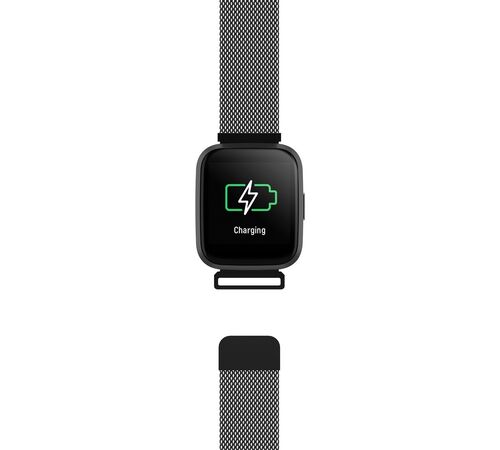 Forever ForeVigo 2 SW-310 Smartwatch με Παλμογράφο και δύο λουράκια (Μαύρο)