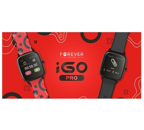 Forever iGo Pro JW-200 Smartwatch με Παλμογράφο (Ροζ)