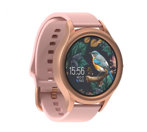 Forever ForeVive 3 SW-340 Smartwatch με Παλμογράφο και δύο λουράκια (Χρυσό)