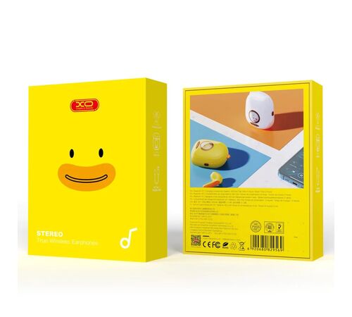 XO G6 TWS Earbuds Bluetooth Handsfree Ακουστικά με Θήκη Φόρτισης Κίτρινα (Pet Series)