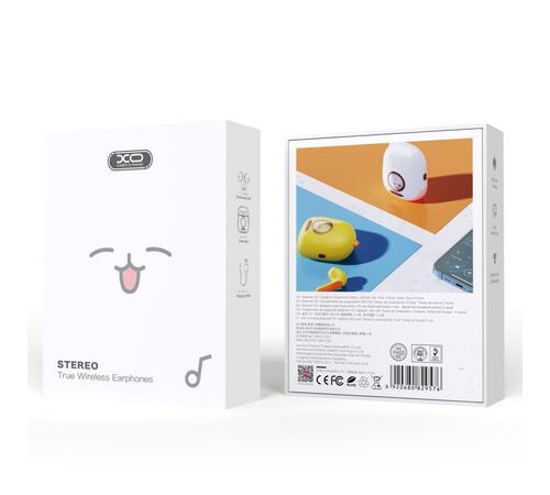 XO G6 TWS Earbuds Bluetooth Handsfree Ακουστικά με Θήκη Φόρτισης Λευκά (Pet Series)