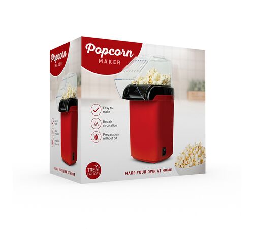 The Source Popcorn Maker Συσκευή οικιακής παρασκευής για Ποπ Κορν σε κόκκινο/μαύρο χρώμα
