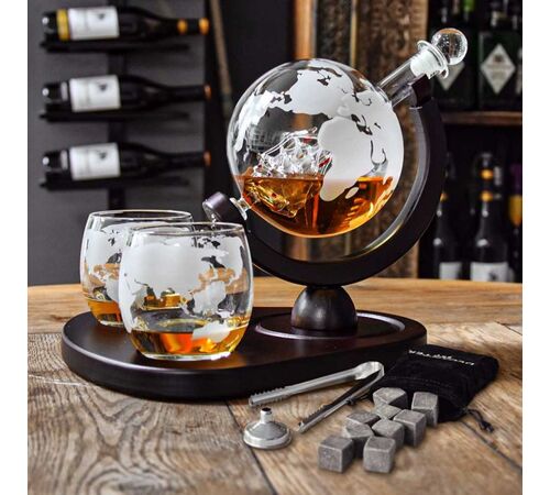 Deluxe Globe Decanter Set - Σετ Καράφα Deluxe Globe