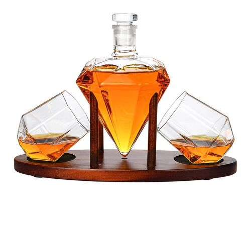 Deluxe Diamond Decanter Set - Σετ Κρυστάλλινης Καράφας Deluxe Diamond