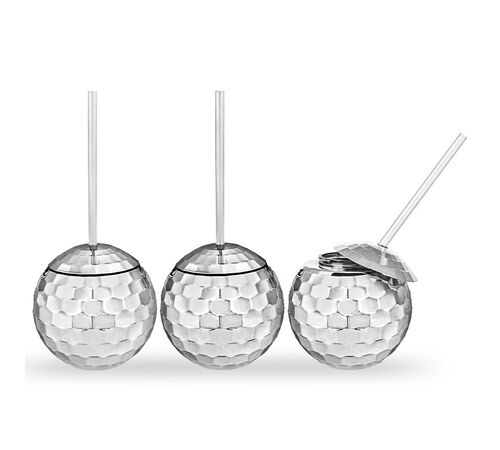 Disco Ball Cups – Σετ Ποτηριών Ντισκομπάλες – Σετ των 3