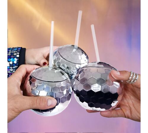 Disco Ball Cups – Σετ Ποτηριών Ντισκομπάλες – Σετ των 3