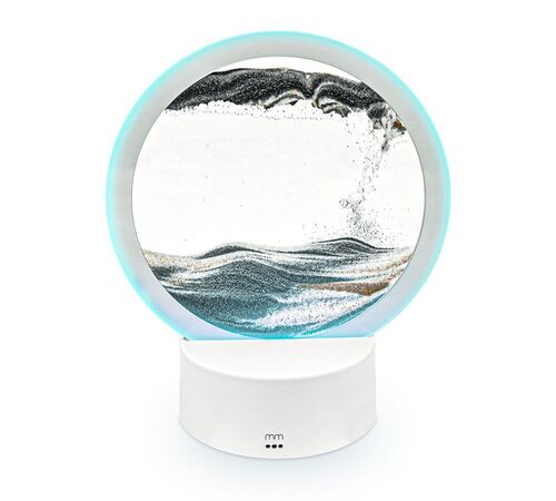 Sandscape Lamp – Περιστρεφόμενο 3D διακοσμητικό φωτιστικό με κινούμενη άμμο (Κυκλικό)