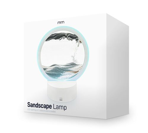 Sandscape Lamp – Περιστρεφόμενο 3D διακοσμητικό φωτιστικό με κινούμενη άμμο (Κυκλικό)