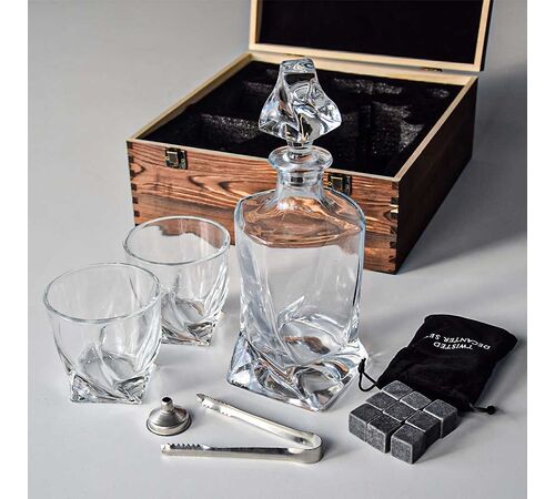 Twisted Decanter Set – Σετ Καράφα Twisted - Για Μοναδική Απόλαυση Ποτών