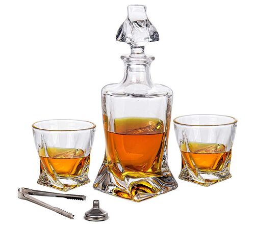 Twisted Decanter Set – Σετ Καράφα Twisted - Για Μοναδική Απόλαυση Ποτών