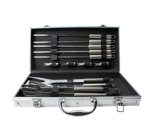 The Source BBQ Tool Set - Ανοξείδωτο Σετ Εργαλείων για BBQ (13 τεμάχια)