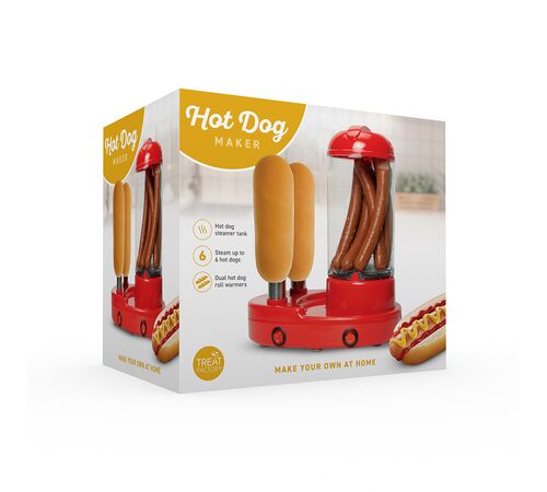 The Source – Hot Dog Maker – Συσκευή για Χοτ Ντογκ με Δοχείο για Ψωμάκια & Σχάρα για Λουκάνικα