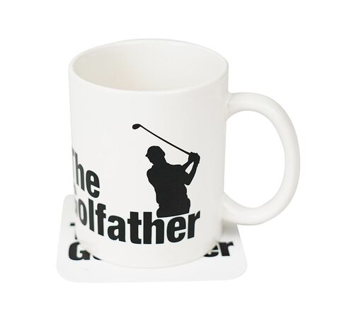 The Source Golfather Mug and Coaster – Κούπα & Σουβέρ Golfather – Σετ Δώρου για Παίκτες του Γκολφ