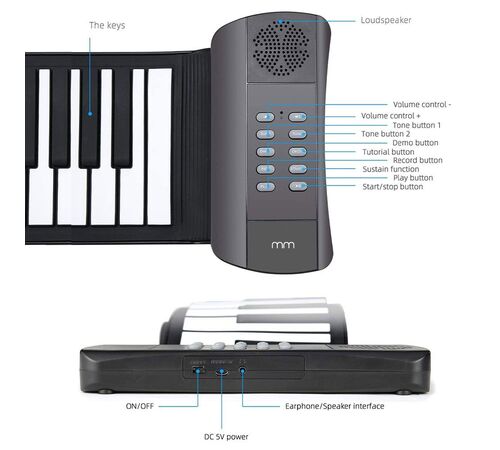 Roll-Up Keyboard – Φορητό Ηλεκτρονικό Πληκτρολόγιο Πιάνου