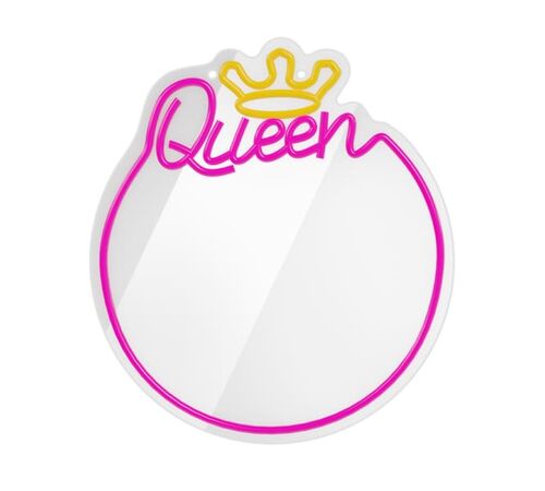 Forever Light Neon Mirror LED Sleeping Queen/Warm White Pink - Διακοσμητικός Καθρέπτης με LED Neon
