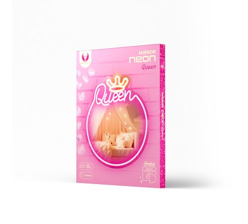 Forever Light Neon Mirror LED Sleeping Queen/Warm White Pink - Διακοσμητικός Καθρέπτης με LED Neon