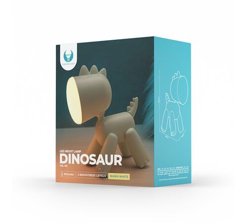 Forever Light - LED Night Lamp - Dinosaur FNL-08 - Φωτιστικό LED σε σχήμα Δεινοσαύρου με ενσωματωμένο διακόπτη στην ουρά του