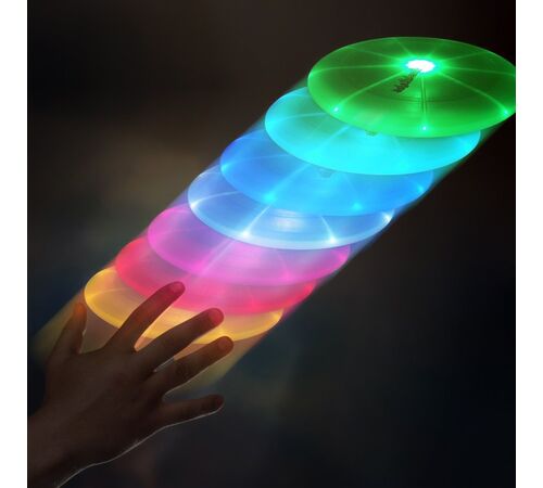 LED Frisbee – Φωτιζόμενο Φρίσμπι με 7 Χρώματα για Νυχτερινή Διασκέδαση