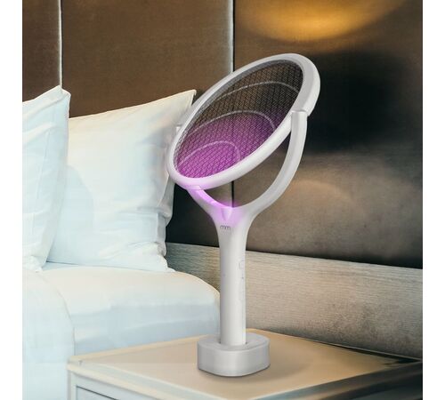 Electric Mosquito Swatter – 3 σε 1 Ηλεκτρική Ρακέτα Κουνουπιών με Λειτουργία Παγίδας και Βάση Φόρτισης