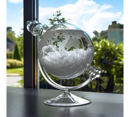 Storm Glass Globe – Διακοσμητικό Βαρόμετρο σε Σχήμα Υδρογείου 19 cm