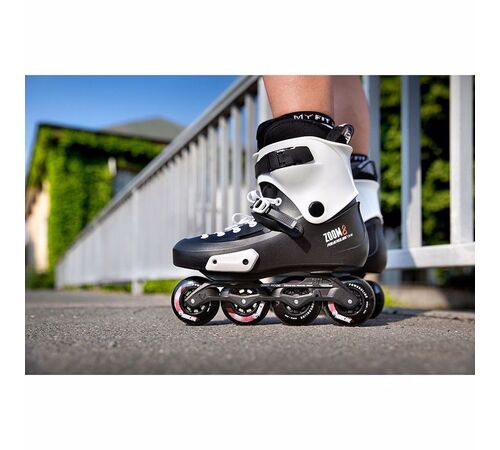 POWERSLIDE Zoom Pro 80 Πατίνια Χρώμα (Μαύρο-Λευκό), Μέγεθος (37-38)