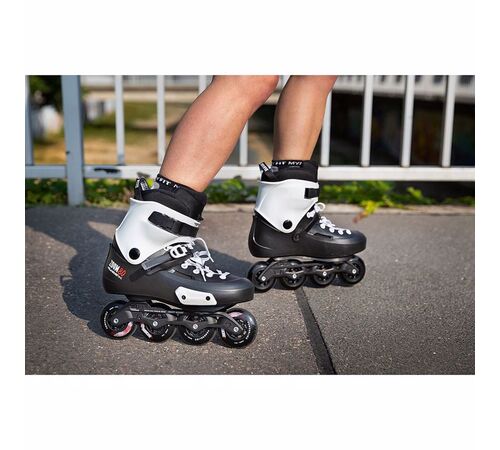 POWERSLIDE Zoom Pro 80 Πατίνια Χρώμα (Μαύρο-Λευκό), Μέγεθος (37-38)