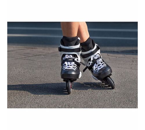 POWERSLIDE Zoom Pro 80 Πατίνια Χρώμα (Μαύρο-Λευκό), Μέγεθος (37-38)