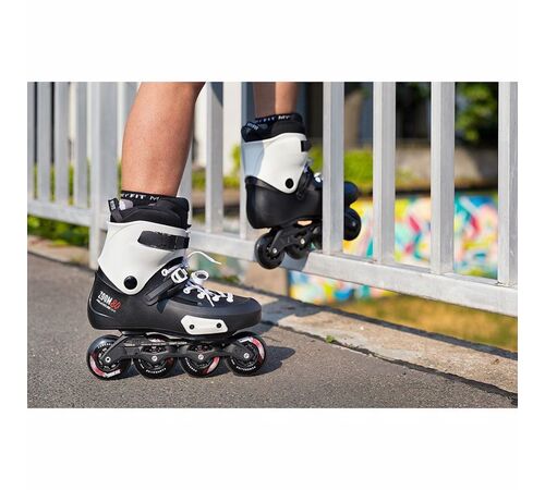 POWERSLIDE Zoom Pro 80 Πατίνια Χρώμα (Μαύρο-Λευκό), Μέγεθος (37-38)