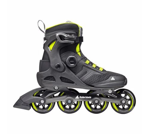 ROLLERBLADE Macroblade 84 BOA Πατίνια - Black/Lime Χρώμα (Μαύρο), Μέγεθος (43)