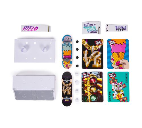 Tech Deck (VS) Versus Series Sk8shop, 2 Μινιατούρες Τροχοσανίδες - 1 Εμπόδιο/Ράμπα