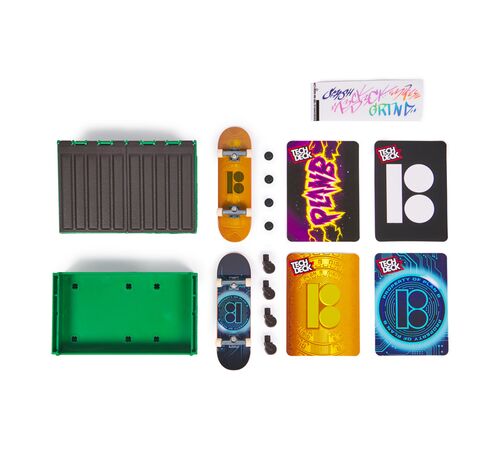 Tech Deck (VS) Versus Series Sk8shop, 2 Μινιατούρες Τροχοσανίδες - 1 Εμπόδιο/Ράμπα