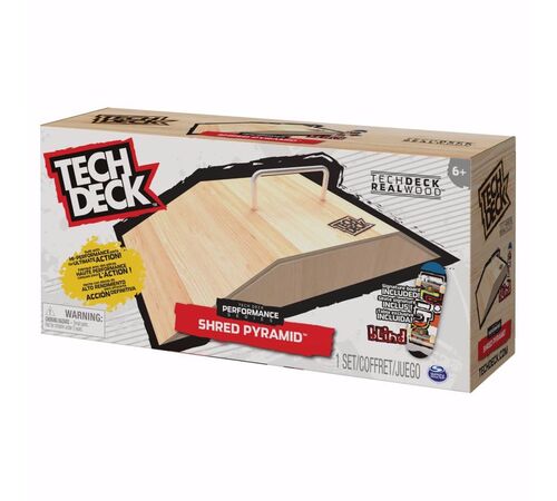 Tech Deck performance series, shred πυραμίδα σειρά με μεταλλικό rail και blind μίνι τροχοσανίδα