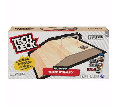 Tech Deck performance series, shred πυραμίδα σειρά με μεταλλικό rail και blind μίνι τροχοσανίδα