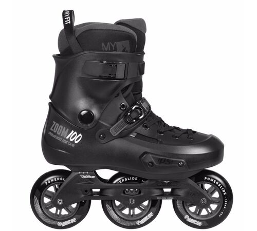 POWERSLIDE Zoom Pro Black 100 Πατίνια Χρώμα (Μαύρο), Μέγεθος (37-38)