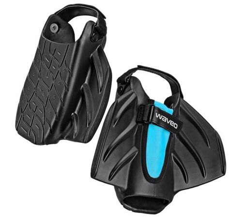 Waveo Swim Fins Βατραχοπέδιλα Ρυθμιζόμενα - Black/Blue Χρώμα (Μαύρο-Μπλε), Μέγεθος (32-39)