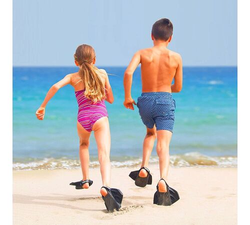 Waveo Swim Fins Βατραχοπέδιλα Ρυθμιζόμενα - Black/Blue Χρώμα (Μαύρο-Μπλε), Μέγεθος (32-39)