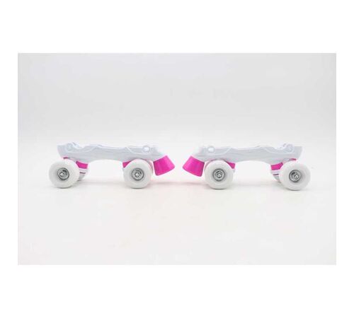 ΑΘΛΟΠΑΙΔΙΑ Αυξομειούμενα Inline/Roller Skates/Παγοπέδιλα, 3 σε 1, για Κορίτσια Χρώμα (Φούξια), Μέγεθος (38-41)