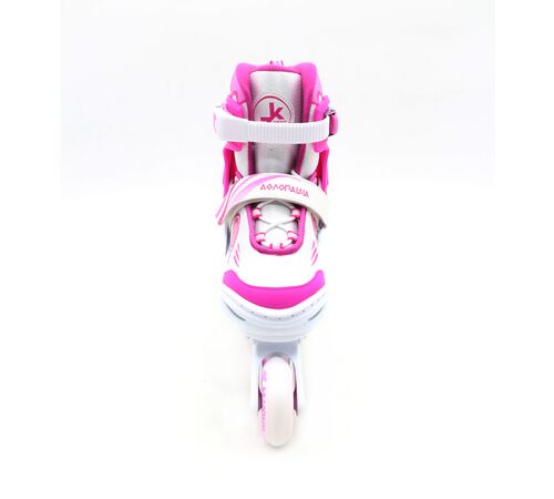 ΑΘΛΟΠΑΙΔΙΑ Αυξομειούμενα Inline/Roller Skates/Παγοπέδιλα, 3 σε 1, για Κορίτσια Χρώμα (Φούξια), Μέγεθος (34-37)