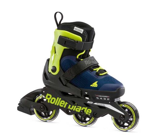 ROLLERBLADE Microblade 3WD 2021 Αυξομειούμενα Πατίνια - Blue Royal/Lime Χρώμα (Μαύρο-Μπλε-Κίτρινο), Μέγεθος (33-36.5)