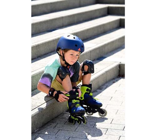 ROLLERBLADE Microblade 3WD 2021 Αυξομειούμενα Πατίνια - Blue Royal/Lime Χρώμα (Μαύρο-Μπλε-Κίτρινο), Μέγεθος (33-36.5)