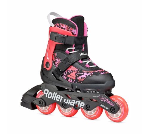 ROLLERBLADE Microblade SL Αυξομειούμενα Πατίνια - Μαύρο/Κοραλί Χρώμα (Μαύρο-Κοραλί), Μέγεθος (36.5-40.5)