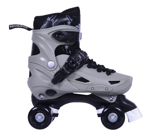ΑΘΛΟΠΑΙΔΙΑ 10306 Αυξομειούμενα Πατίνια/Roller Skates 2 σε 1 - Γκρι Χρώμα (Γκρι), Μέγεθος (35-38)