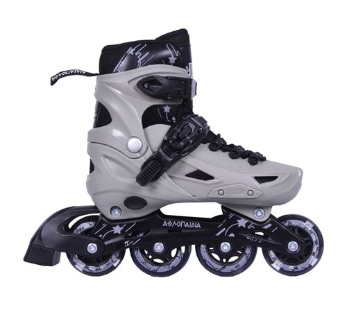 ΑΘΛΟΠΑΙΔΙΑ 10306 Αυξομειούμενα Πατίνια/Roller Skates 2 σε 1 - Γκρι Χρώμα (Γκρι), Μέγεθος (35-38)