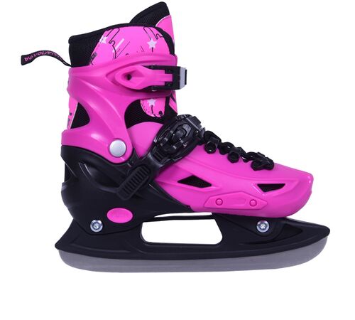 3K Αυξομειούμενα Πατίνια/Roller Skates/Παγοπέδιλα 3 σε 1 - Ροζ Χρώμα (Ροζ), Μέγεθος (35-38)